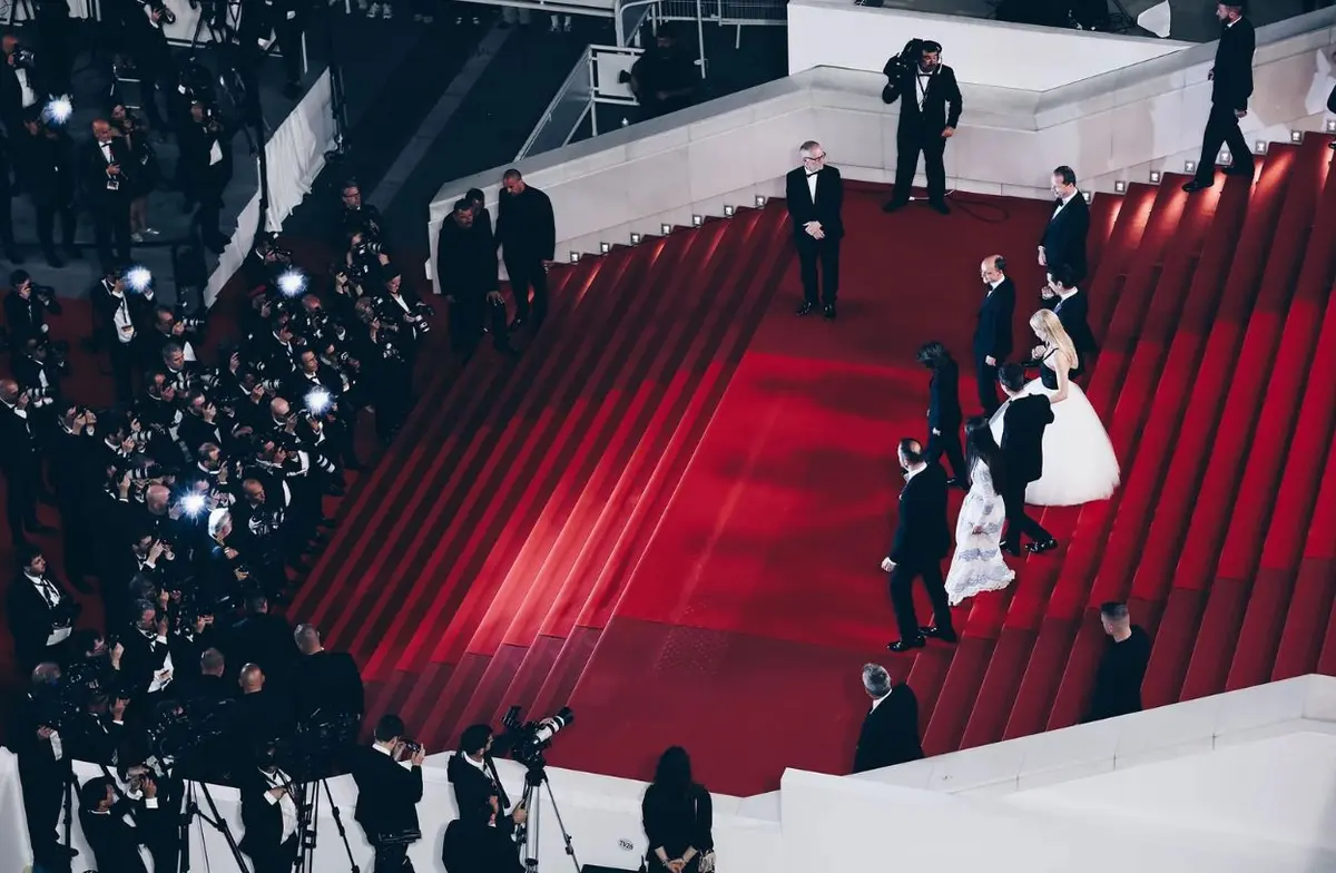 International movie stars on the Festival de Cannes red carpet